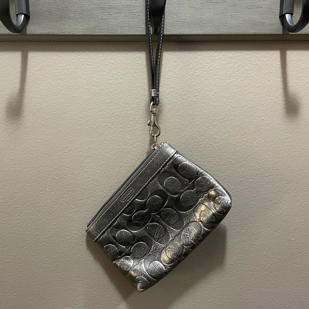 Coach Silver Wristlet
